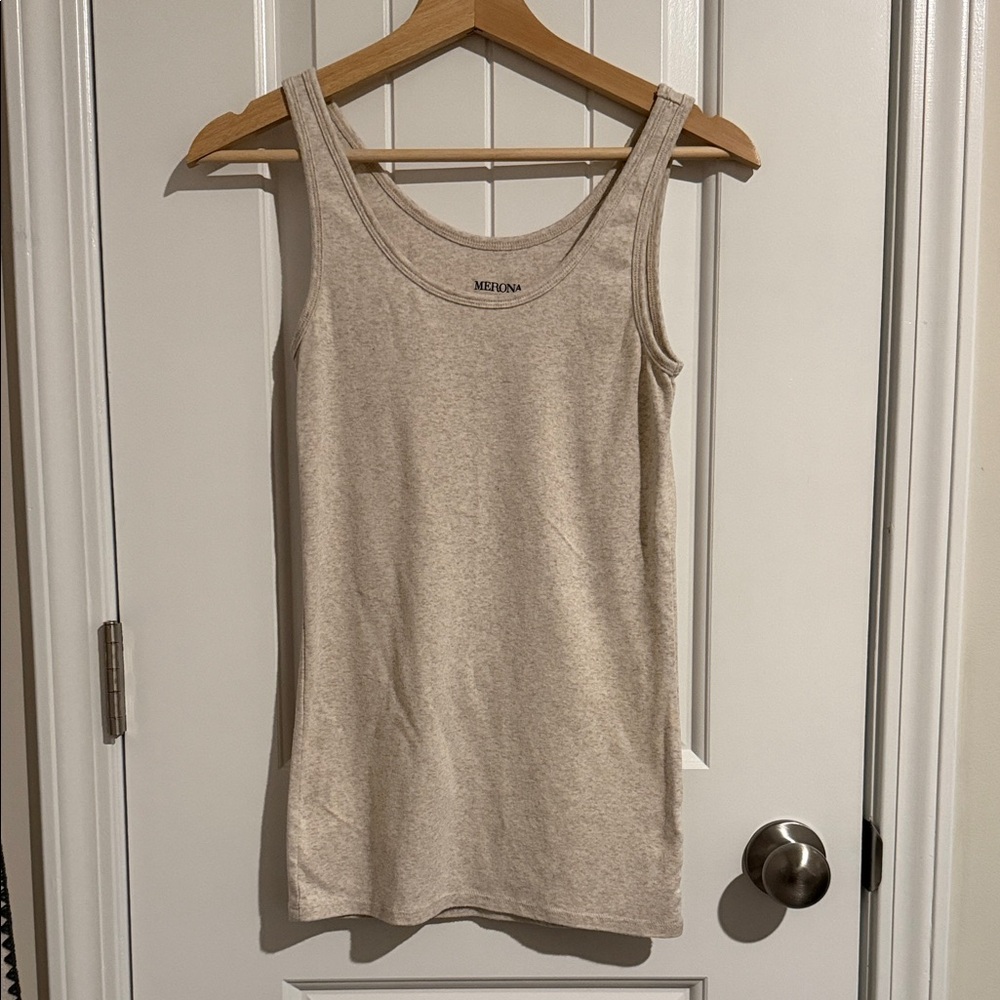 Merona Neutral Beige Scoop Neck Tank Top